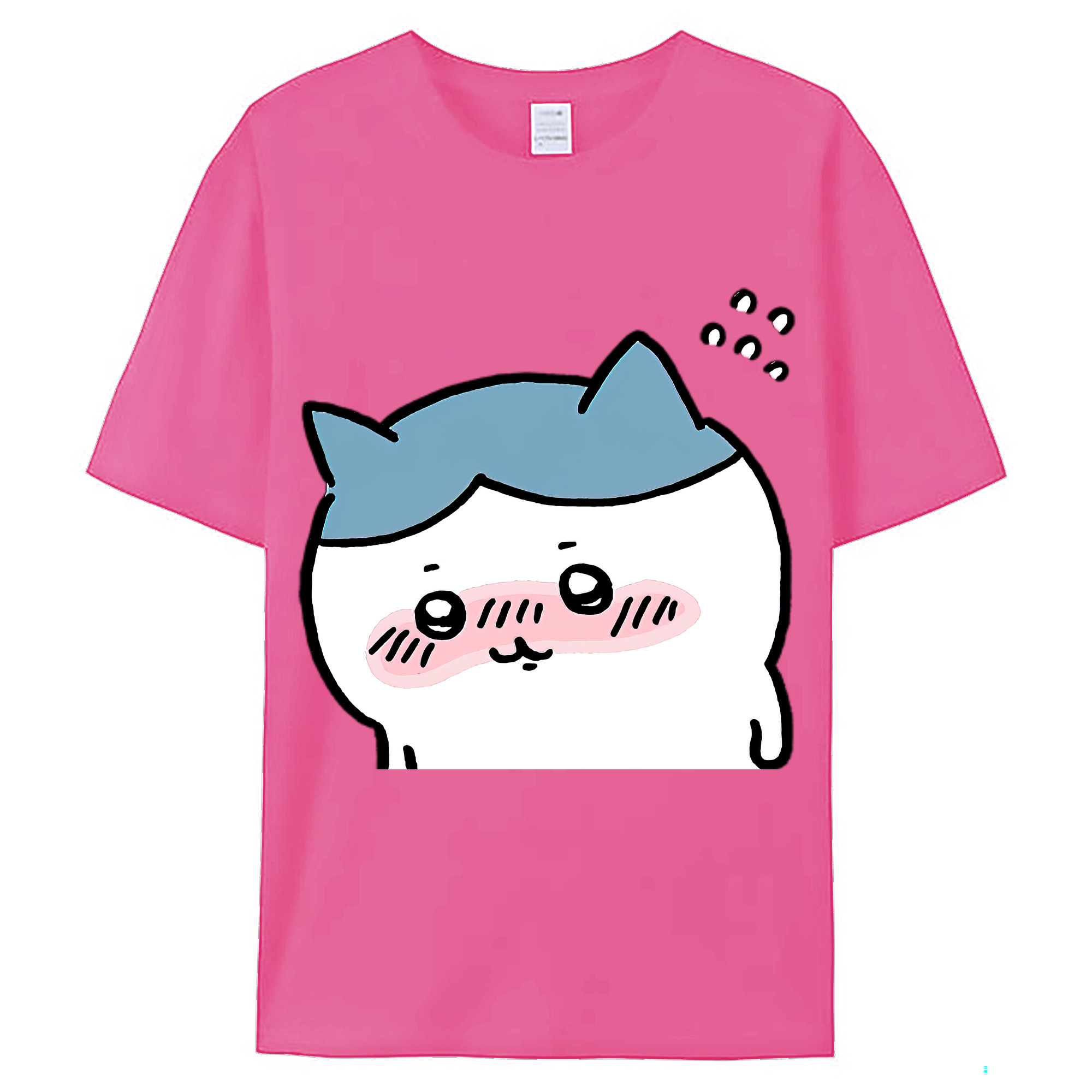 （画像用） ちいかわ ハチワレ Chii-kawa hachiware レディースカジュアルプリントTシャツ（綿100％）